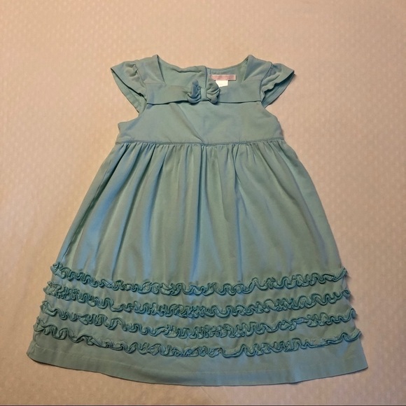 JANIE AND JACK GIRLS LIGHT BLUE RUFFLED DRESS SZ 3 - Picture 8 of 8